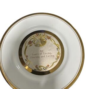 Gold and White Commemorative Plate
